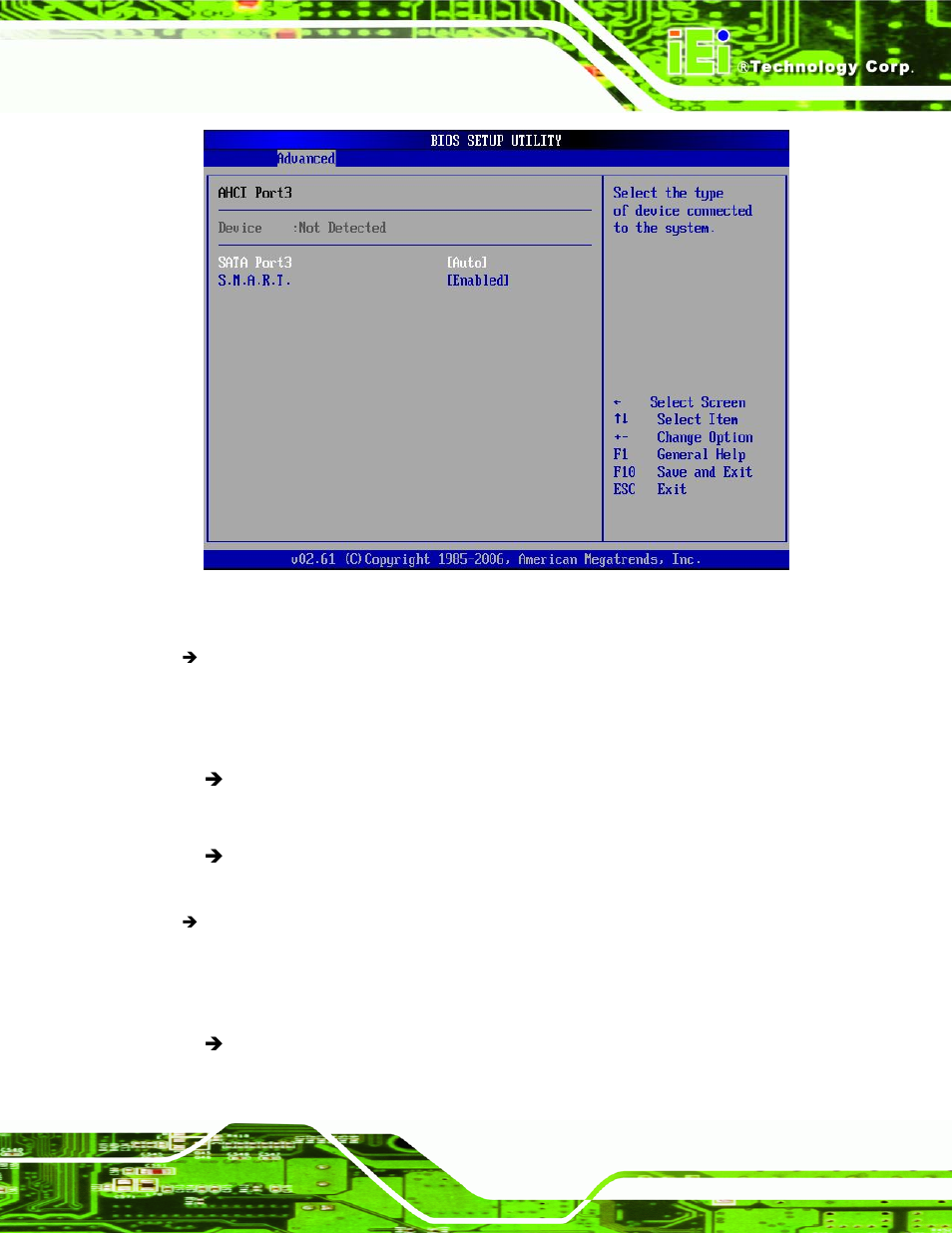 Menu 10: ahci port n configuration menu | IEI Integration PCIE-Q350 v1.00 User Manual | Page 155 / 272