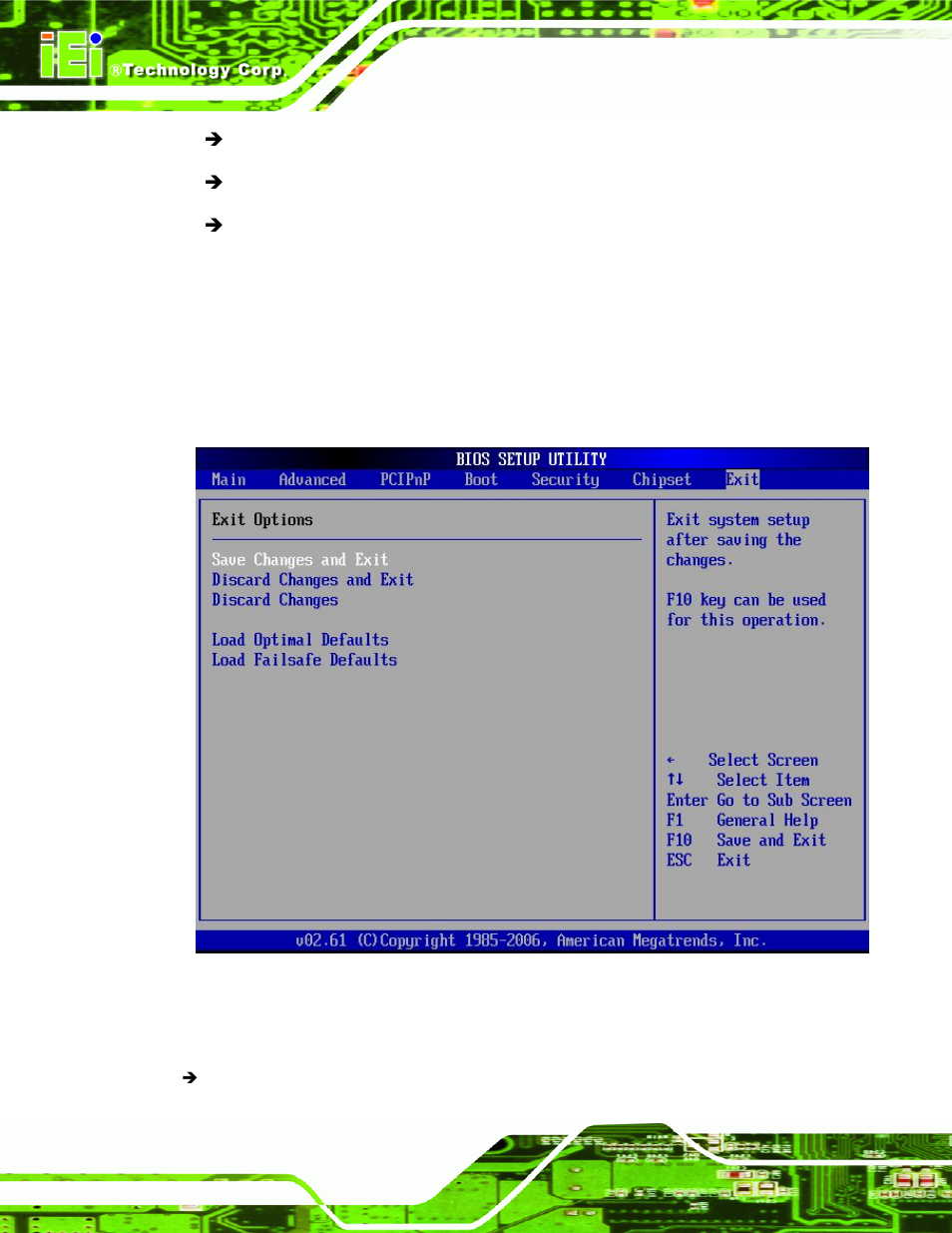 Menu 24:exit, 8 exit | IEI Integration PCIE-Q350 v1.00 User Manual | Page 182 / 272