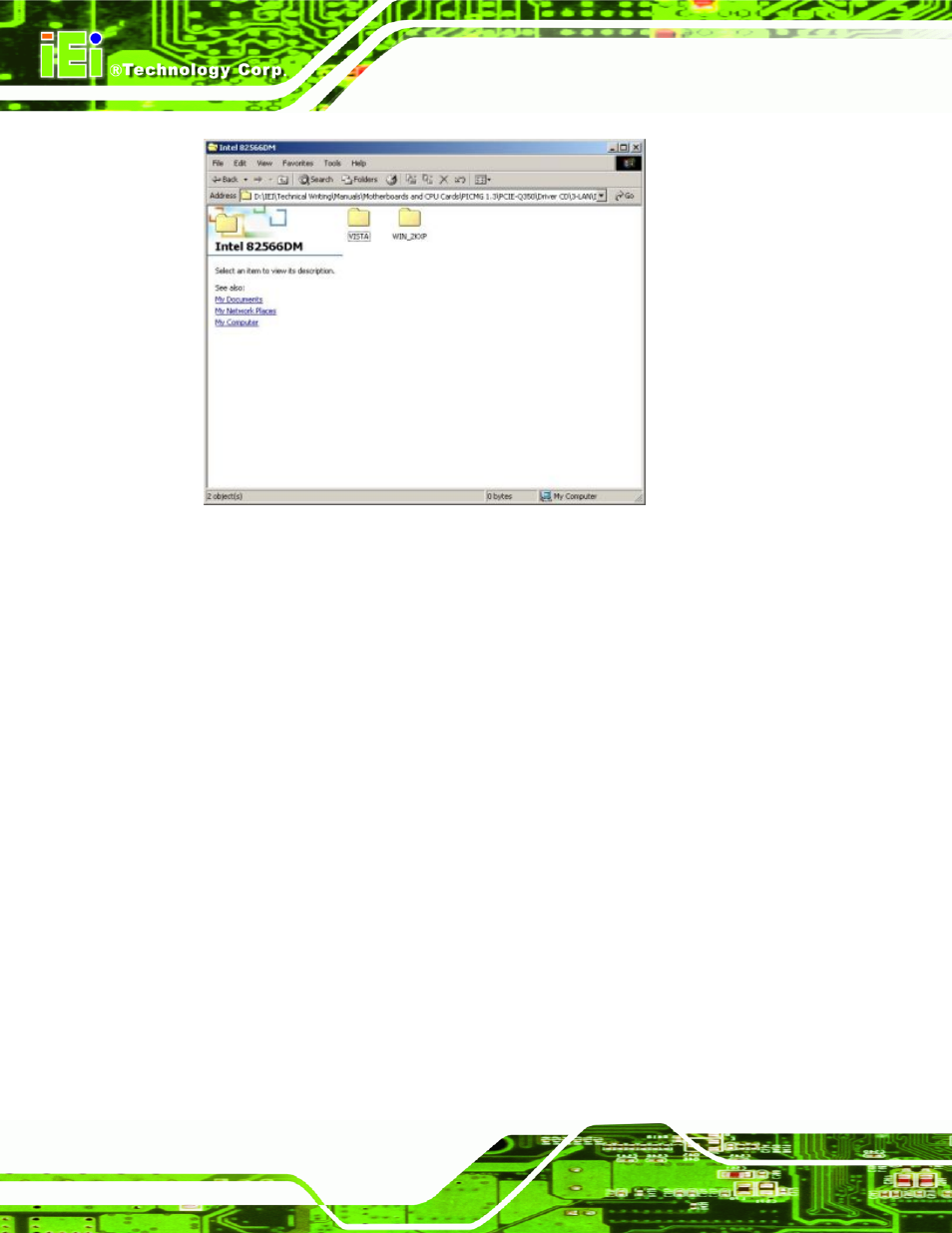 Figure 7-30: intel® 82573 operating system | IEI Integration PCIE-Q350 v1.00 User Manual | Page 206 / 272