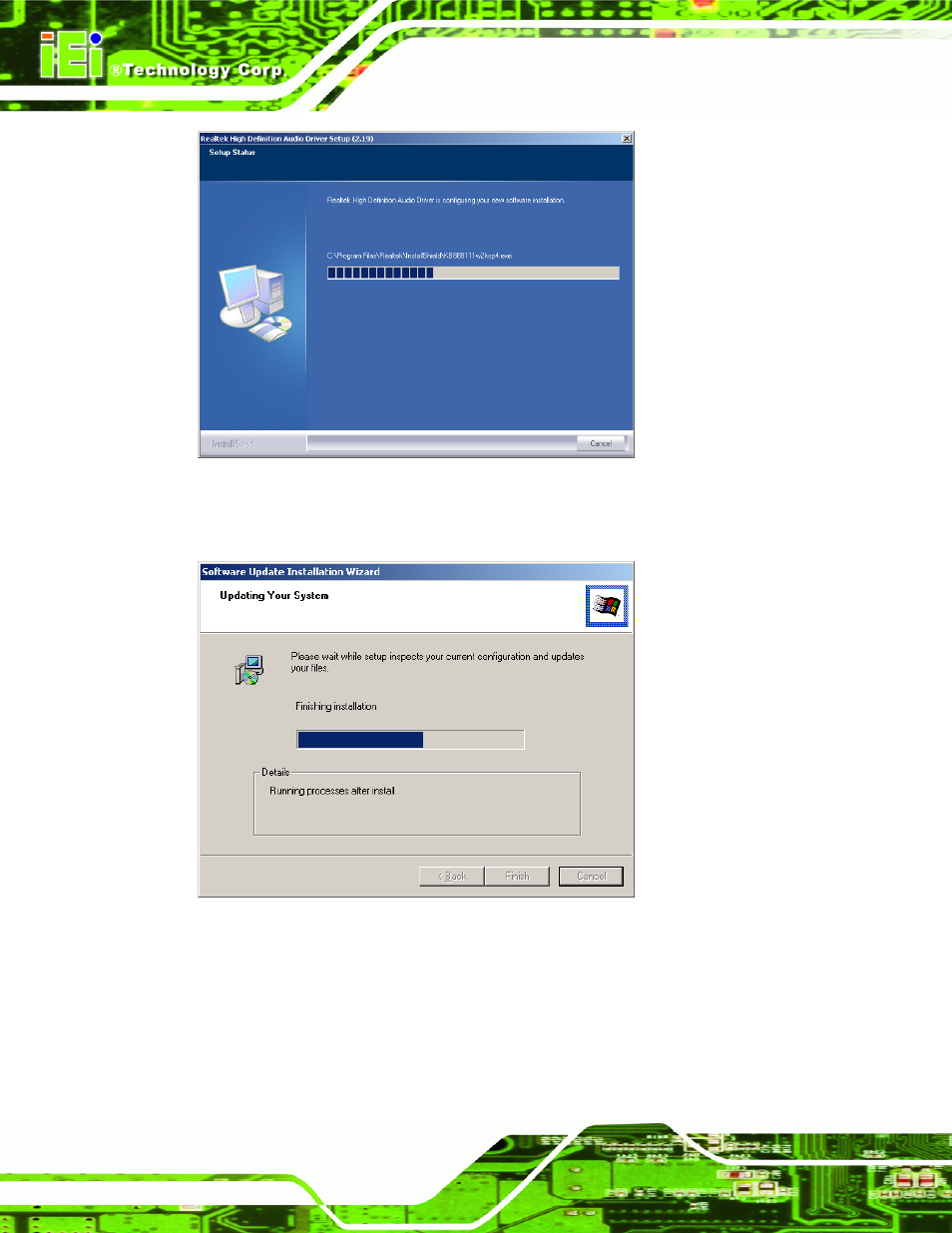 Figure 7-49: audio driver software configuration | IEI Integration PCIE-Q350 v1.00 User Manual | Page 218 / 272