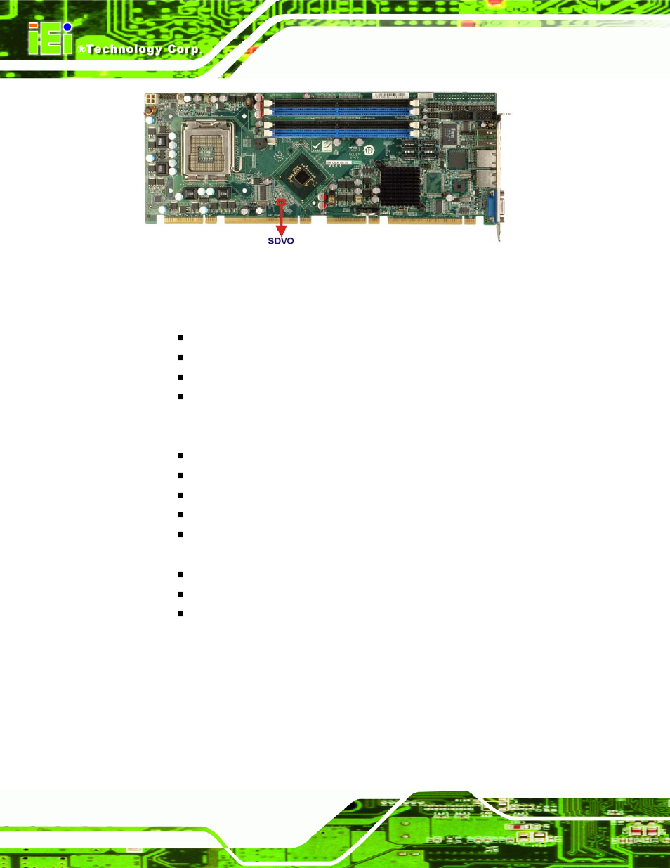 2 intel® q35 analog display capabilities, Figure 2-6: sdvo connector | IEI Integration PCIE-Q350 v1.00 User Manual | Page 40 / 272