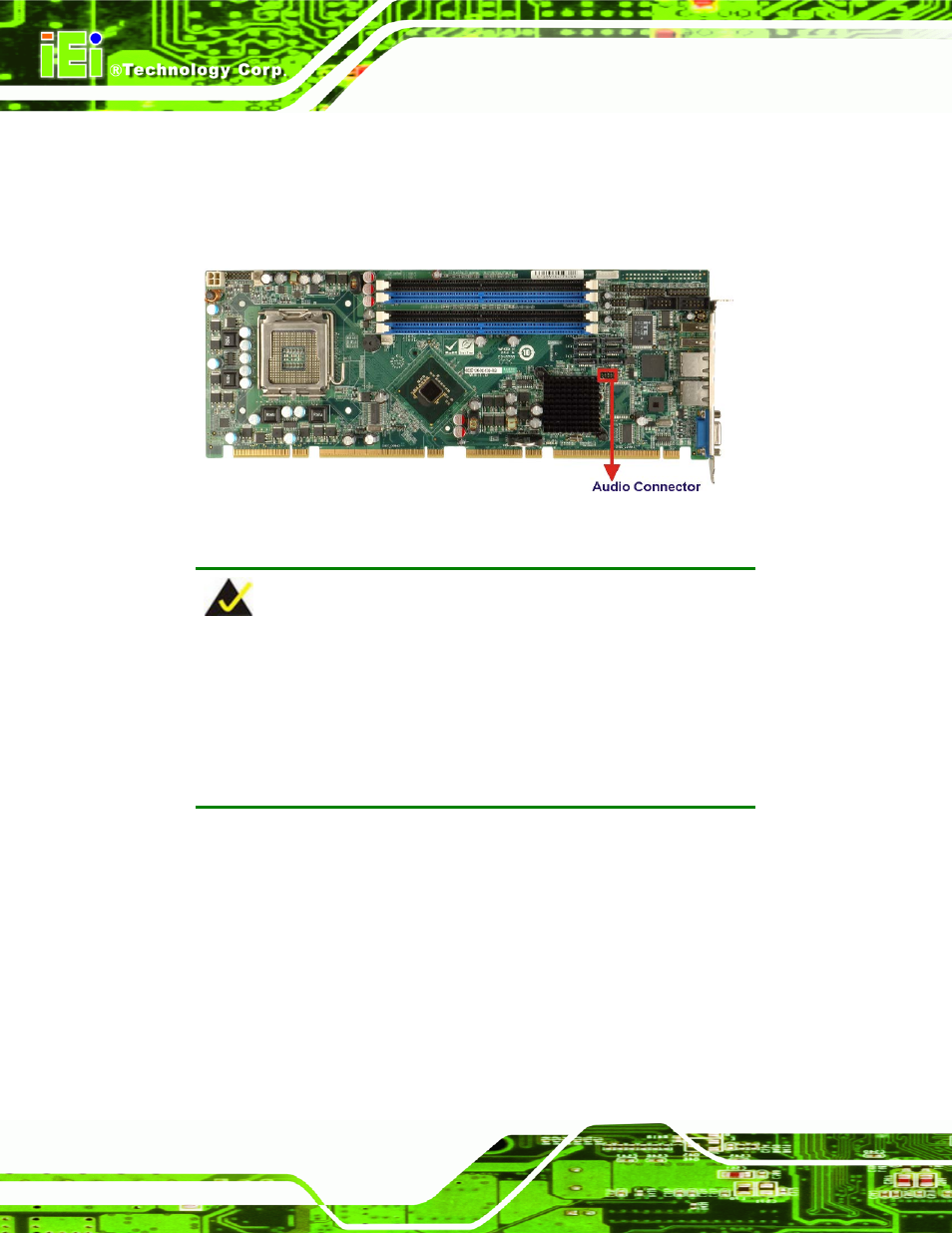 Figure 2-9: audio connector | IEI Integration PCIE-Q350 v1.00 User Manual | Page 44 / 272