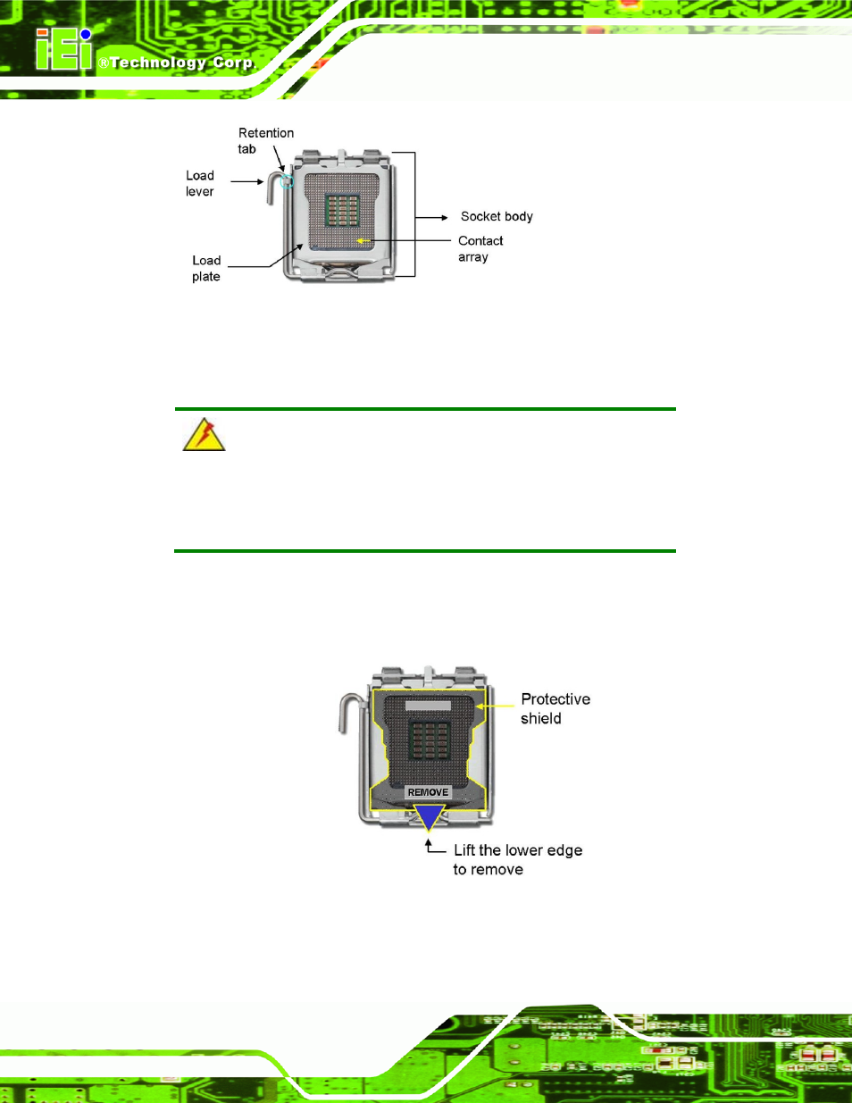 Figure 5-1: intel® lga775 socket | IEI Integration PCIE-Q350 v1.12 User Manual | Page 105 / 250