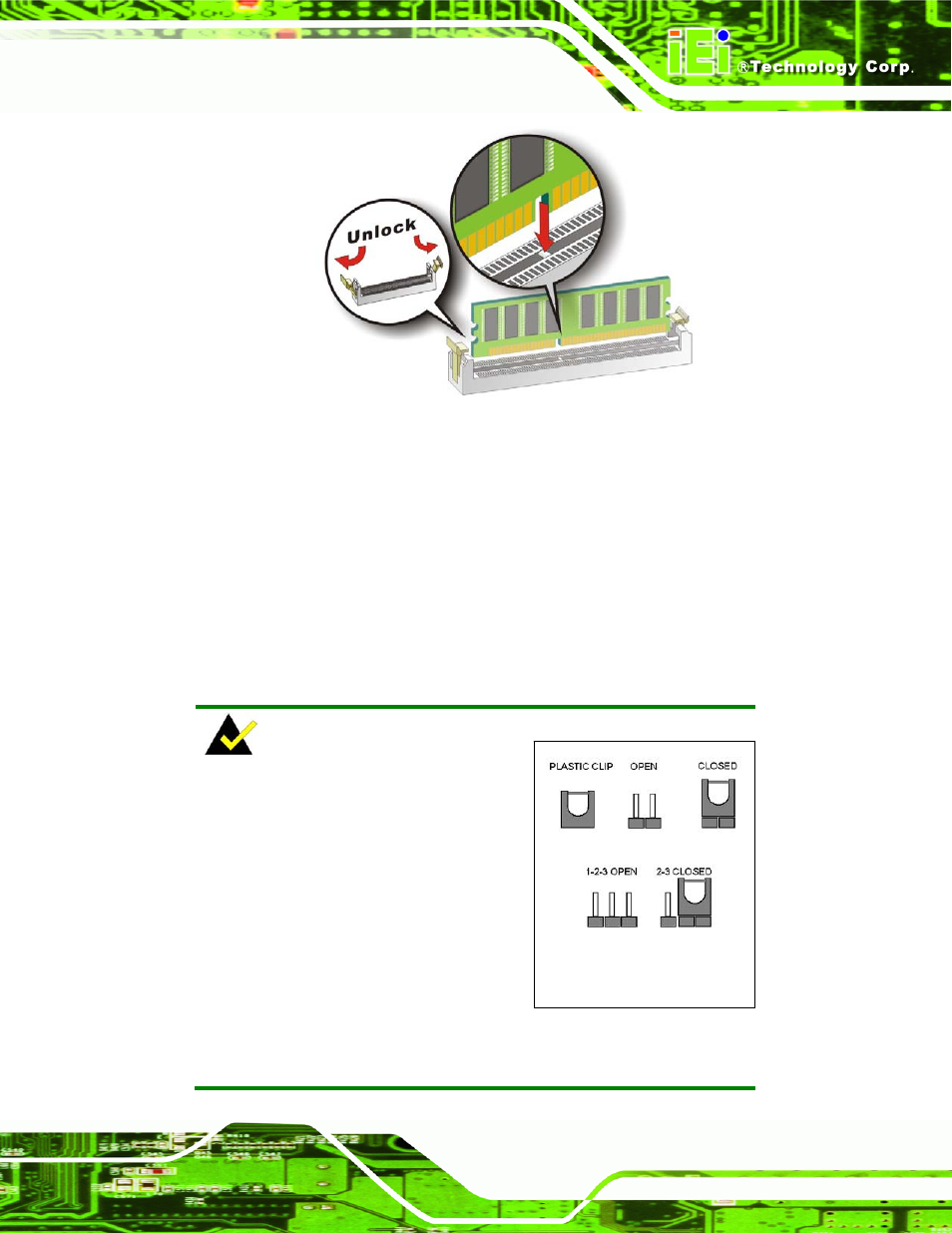5 jumper settings, Umper, Ettings | Figure 5-8: installing a dimm, Figure 5-8 | IEI Integration PCIE-Q350 v1.12 User Manual | Page 112 / 250