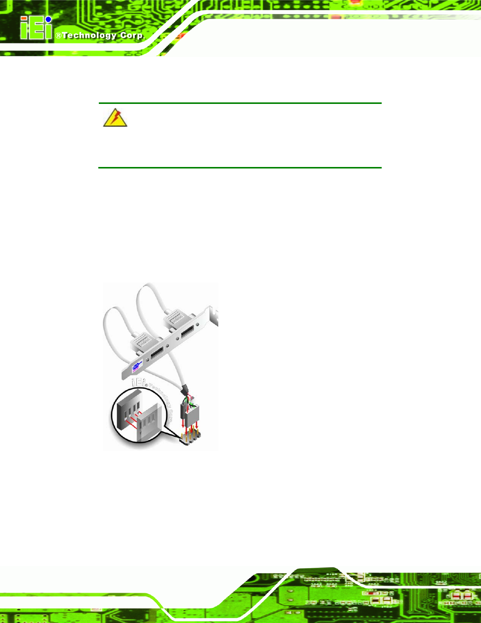 Figure 5-15: dual usb cable connection | IEI Integration PCIE-Q350 v1.12 User Manual | Page 121 / 250