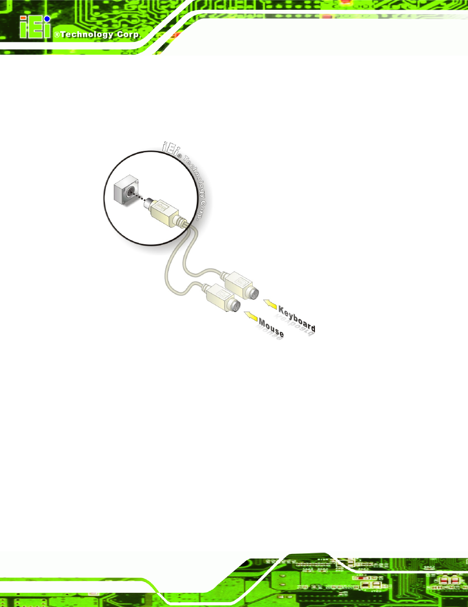 3 usb device connection (single connector), Figure 5-18: ps/2 keyboard/mouse connector | IEI Integration PCIE-Q350 v1.12 User Manual | Page 125 / 250