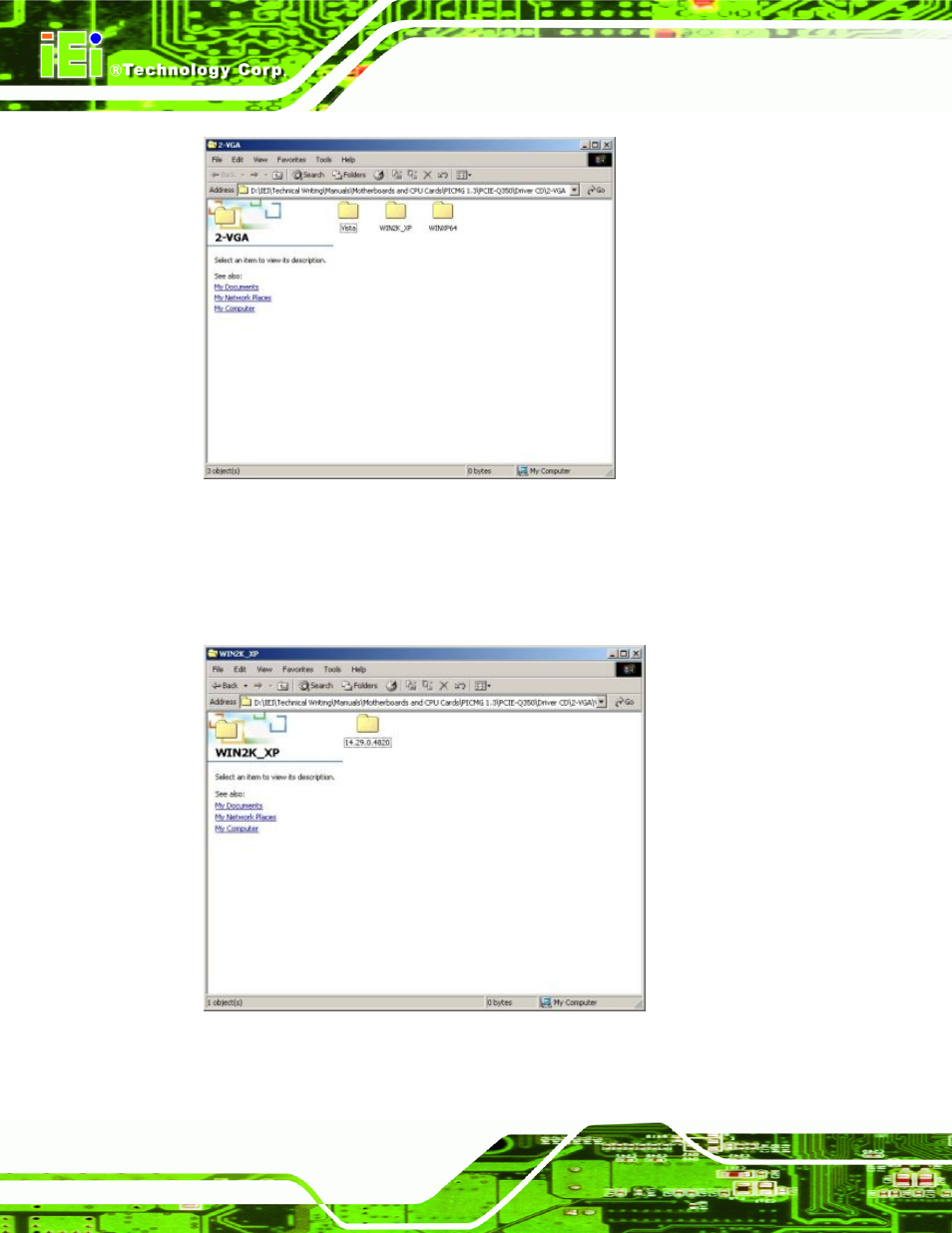 Figure 7-10: select the operating system, Figure 7-11: intel® driver directory | IEI Integration PCIE-Q350 v1.12 User Manual | Page 183 / 250