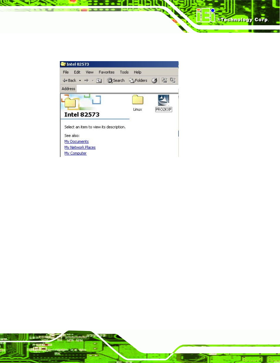 Figure 7-33: intel® 82573 driver startup icon | IEI Integration PCIE-Q350 v1.12 User Manual | Page 198 / 250