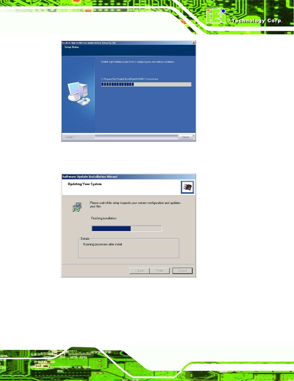 Figure 7-49: audio driver software configuration | IEI Integration PCIE-Q350 v1.12 User Manual | Page 208 / 250