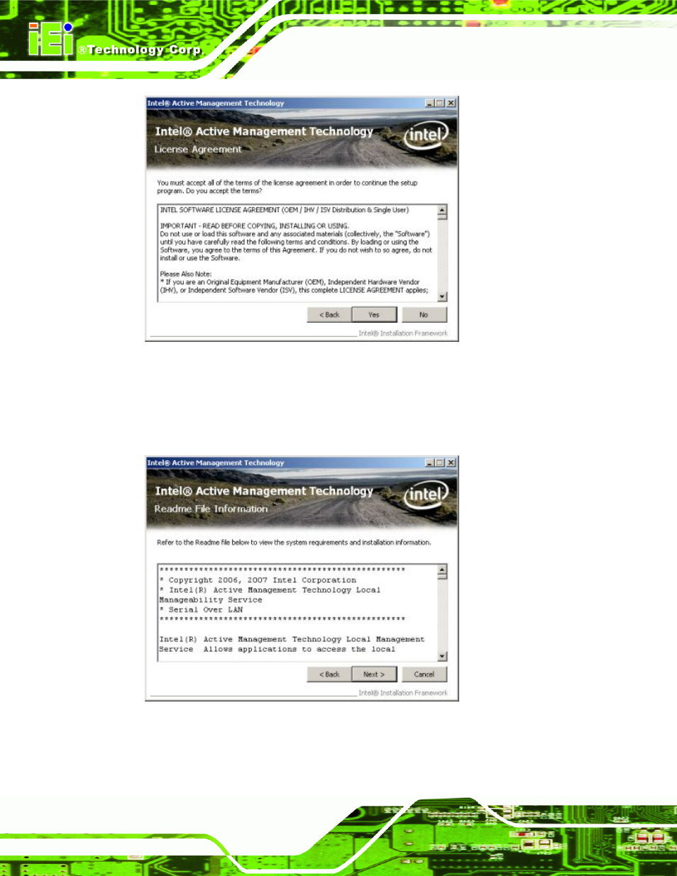 Figure 7-64: iamt license agreement | IEI Integration PCIE-Q350 v1.12 User Manual | Page 217 / 250