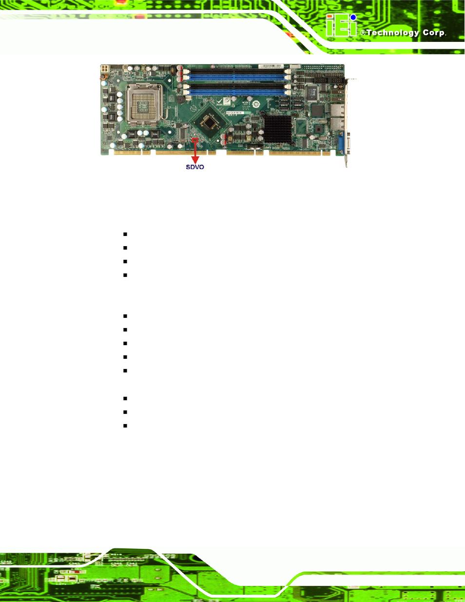 2 intel® q35 analog display capabilities, Figure 2-6: sdvo connector | IEI Integration PCIE-Q350 v1.12 User Manual | Page 40 / 250