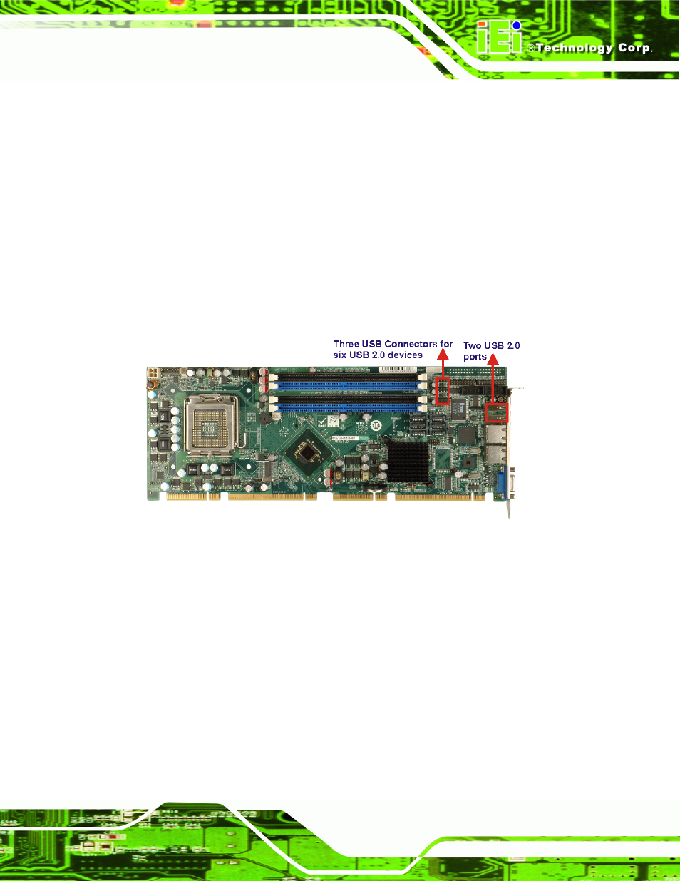 2 pcie-q350 usb implementation, 3 backplane usb implementation, Figure 2-12: onboard usb implementation | IEI Integration PCIE-Q350 v1.12 User Manual | Page 50 / 250