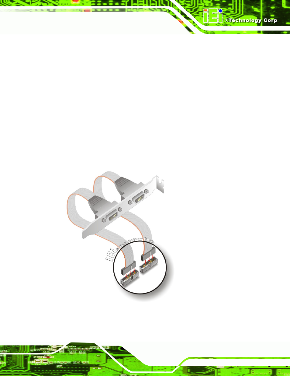 3 dual rs-232 cable connection, Figure 5-12: dual rs-232 cable installation | IEI Integration PCIE-Q350 v1.30 User Manual | Page 103 / 213