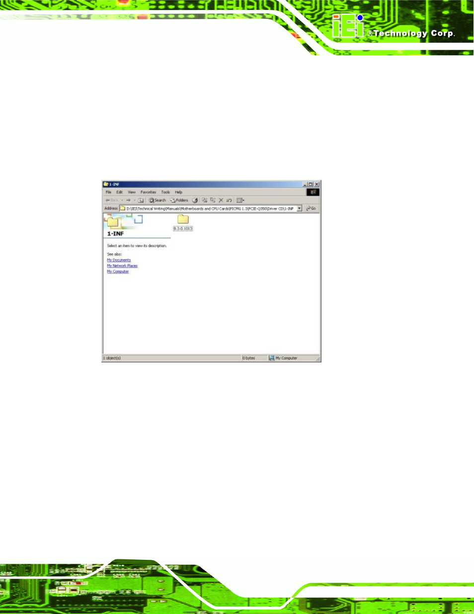 3 intel® chipset driver, Ntel, Hipset | River, Figure 7-3: intel® chipset driver directory | IEI Integration PCIE-Q350 v1.30 User Manual | Page 155 / 213