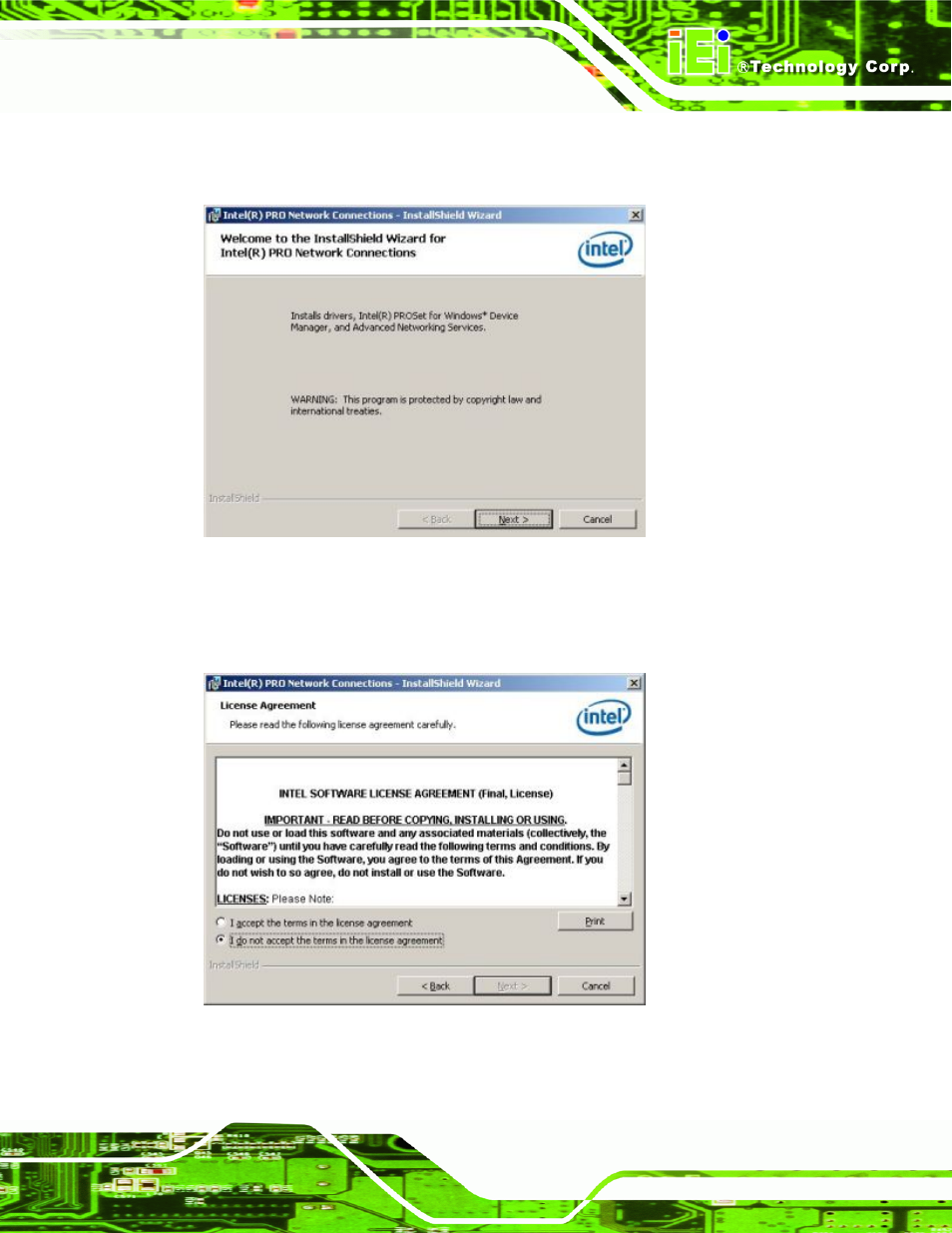 Figure 7-29: license agreement | IEI Integration PCIE-Q350 v1.30 User Manual | Page 169 / 213