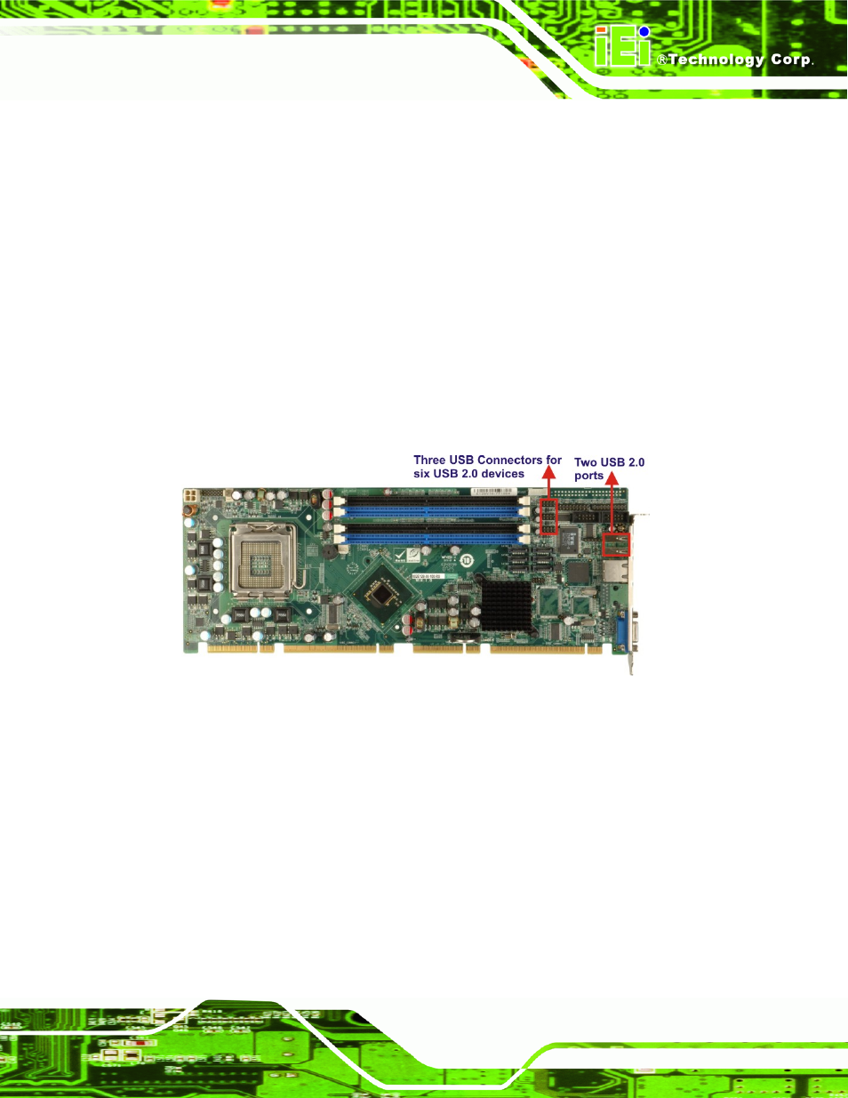 2 pcie-q350 usb implementation, 3 backplane usb implementation, Figure 2-11: onboard usb implementation | IEI Integration PCIE-Q350 v1.30 User Manual | Page 45 / 213