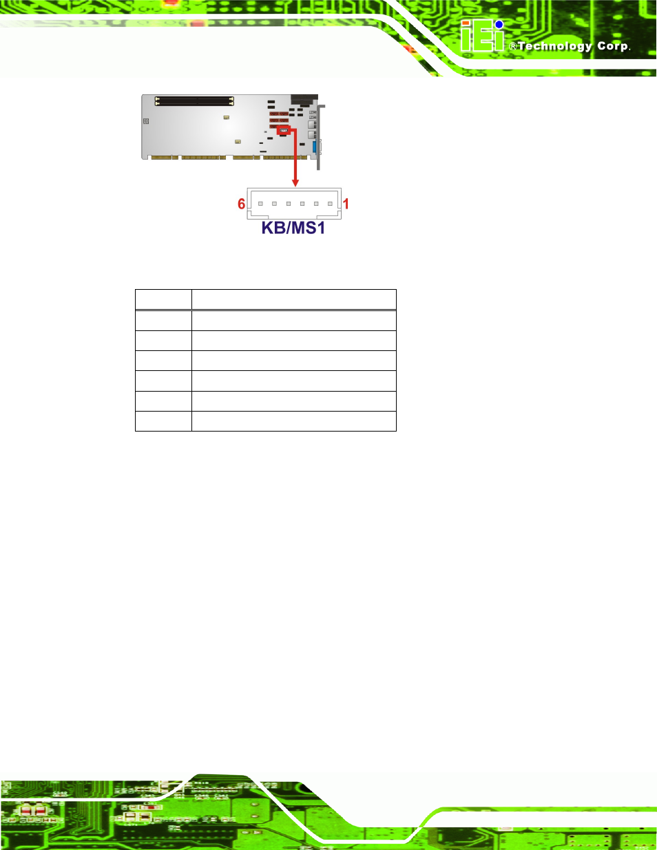 9 parallel port connector, Figure 3-9: keyboard/mouse connector location, Table 3-10: keyboard/mouse connector pinouts | See figure 3-9, See table 3-10 | IEI Integration PCIE-Q57A User Manual | Page 35 / 159