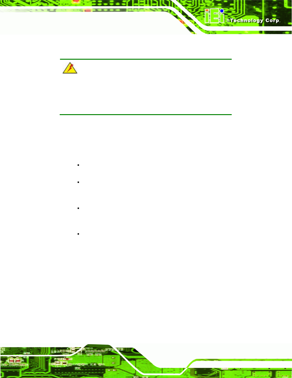 1 anti-static precautions, Static, Recautions | IEI Integration PCIE-Q57A User Manual | Page 45 / 159