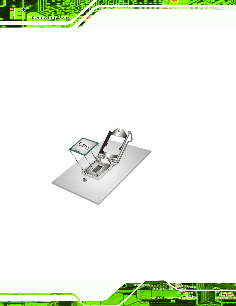 Figure 4-3: insert the socket lga1156 cpu | IEI Integration PCIE-Q57A User Manual | Page 50 / 159