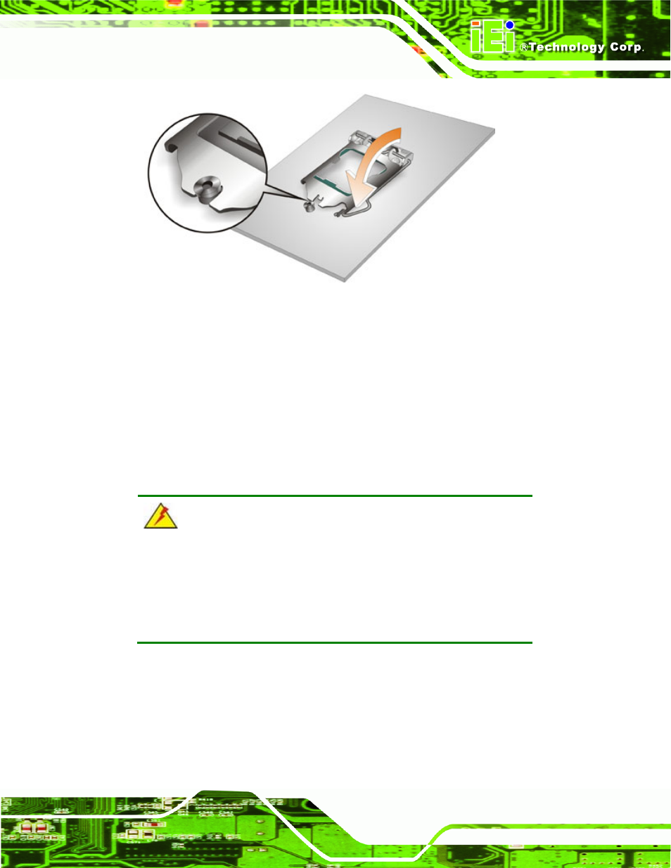 2 socket lga1156 cooling kit installation, Figure 4-4: close the socket lga1156 | IEI Integration PCIE-Q57A User Manual | Page 51 / 159