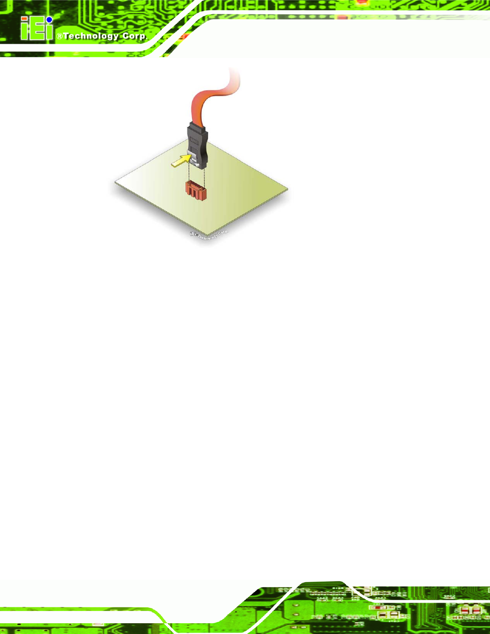 Figure 4-10: sata drive cable connection | IEI Integration PCIE-Q57A User Manual | Page 58 / 159