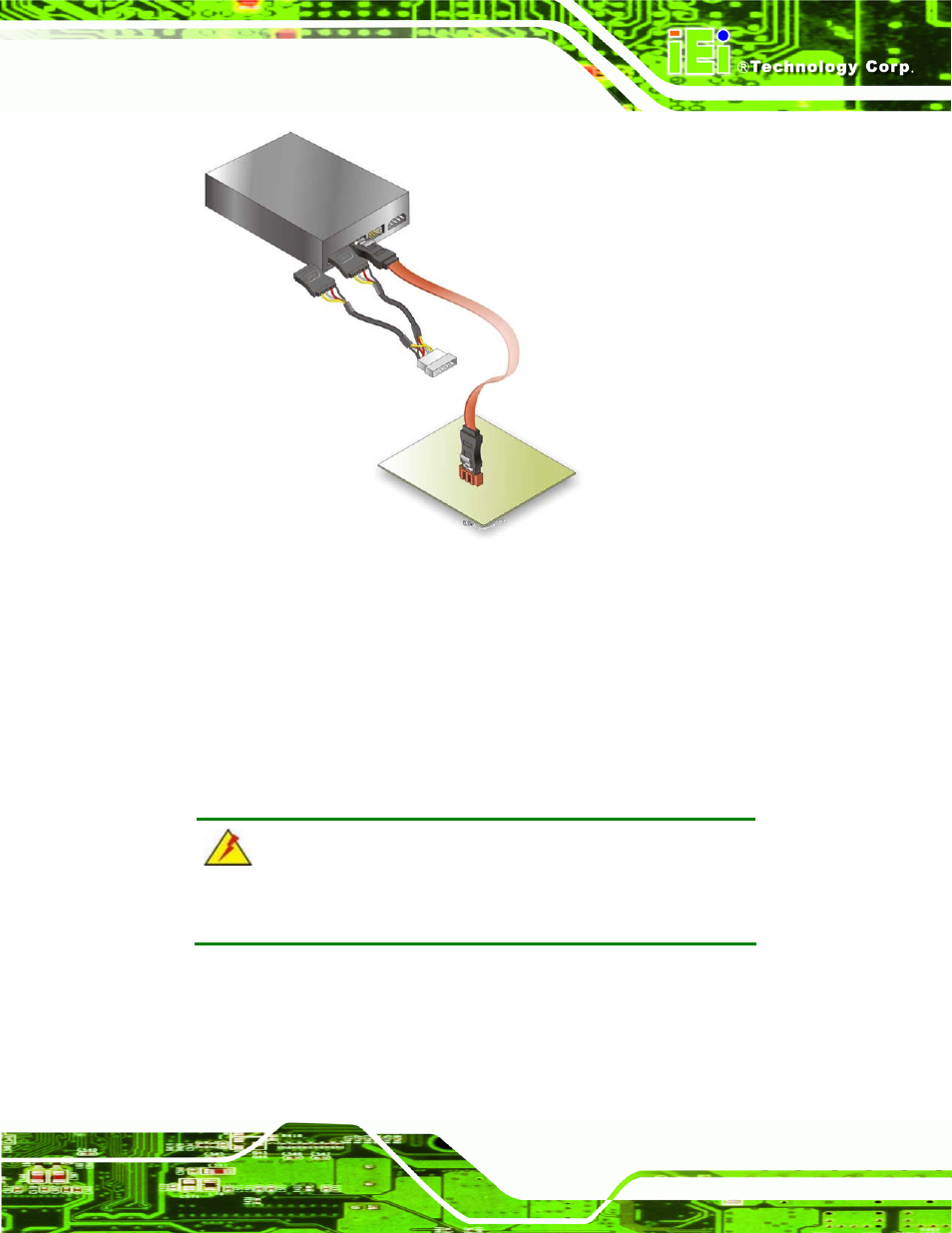 3 usb cable (dual port) with slot bracket, Figure 4-11: sata power drive connection | IEI Integration PCIE-Q57A User Manual | Page 59 / 159