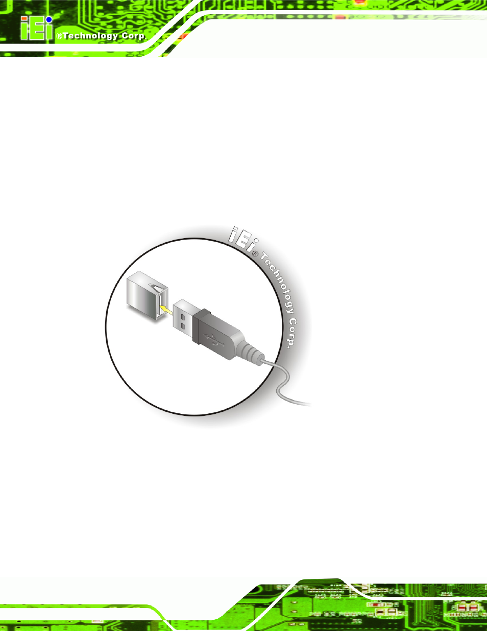 2 usb device connection (single connector), Figure 4-14: usb device connection | IEI Integration PCIE-Q57A User Manual | Page 62 / 159