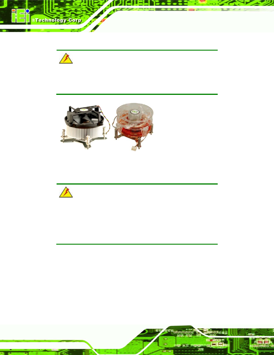 2 socket lga775 cooling kit installation, Figure 4-5: cooling kits (cf-520 and cf-775a) | IEI Integration PCIE-G41A2 User Manual | Page 52 / 151