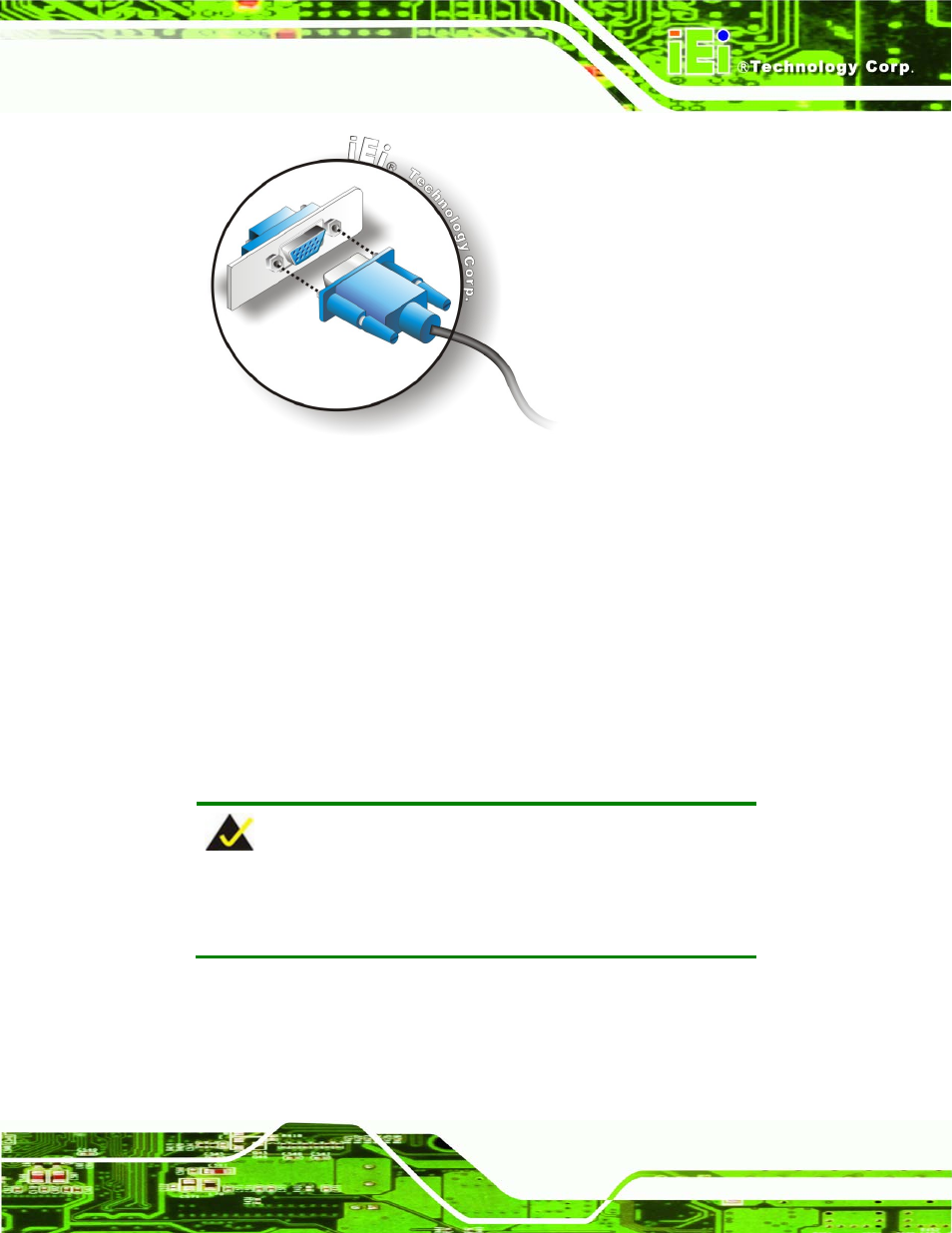 6 software installation, Oftware, Nstallation | Figure 4-15: vga connector | IEI Integration PCIE-G41A2 User Manual | Page 63 / 151