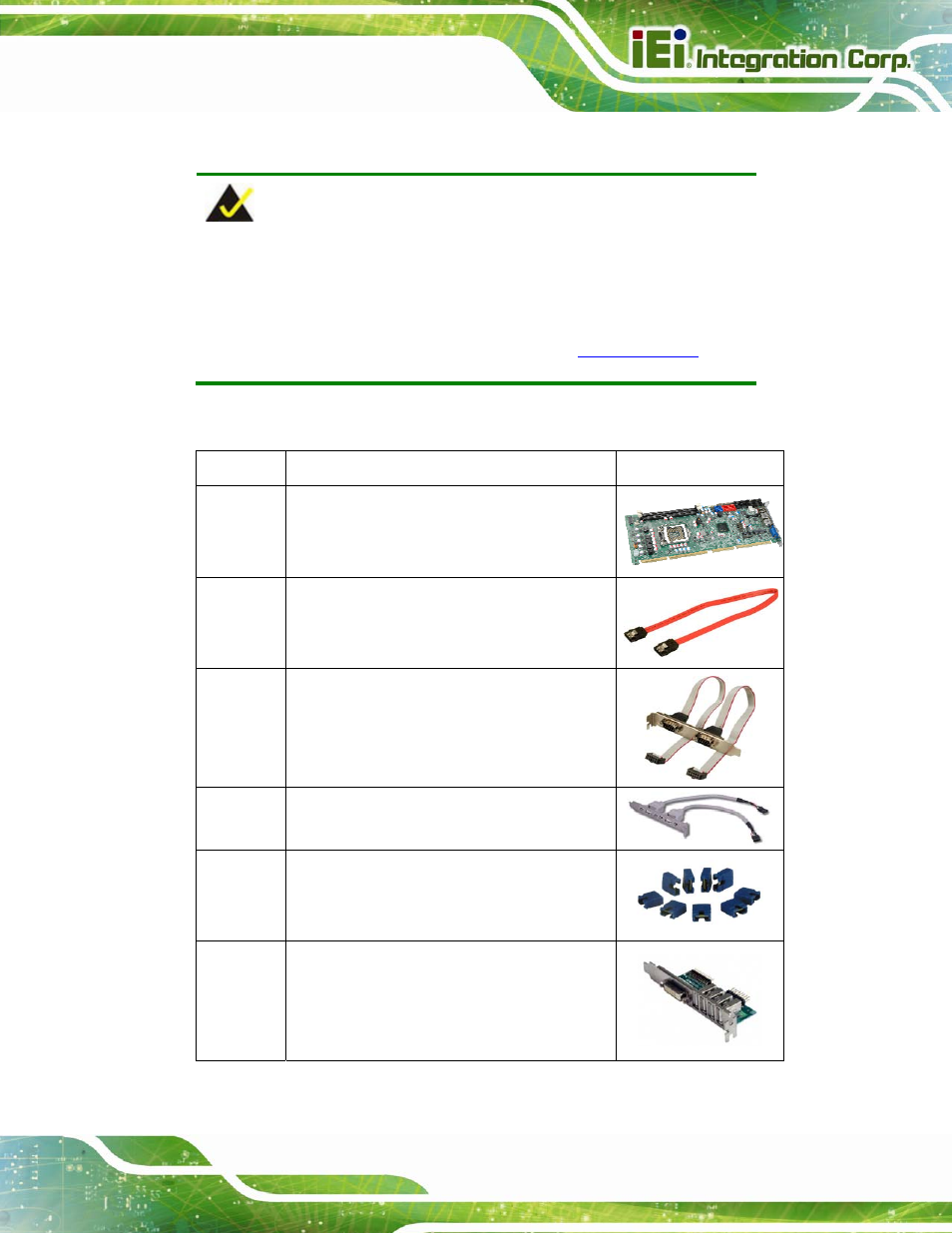 3 packing list, Acking | IEI Integration PCIE-Q670 v1.03 User Manual | Page 28 / 206