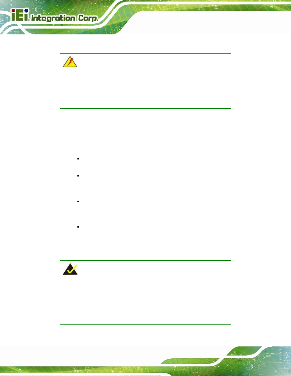 1 anti-static precautions, 2 installation considerations, Static | Recautions, Nstallation, Onsiderations | IEI Integration PCIE-Q670 v1.03 User Manual | Page 59 / 206