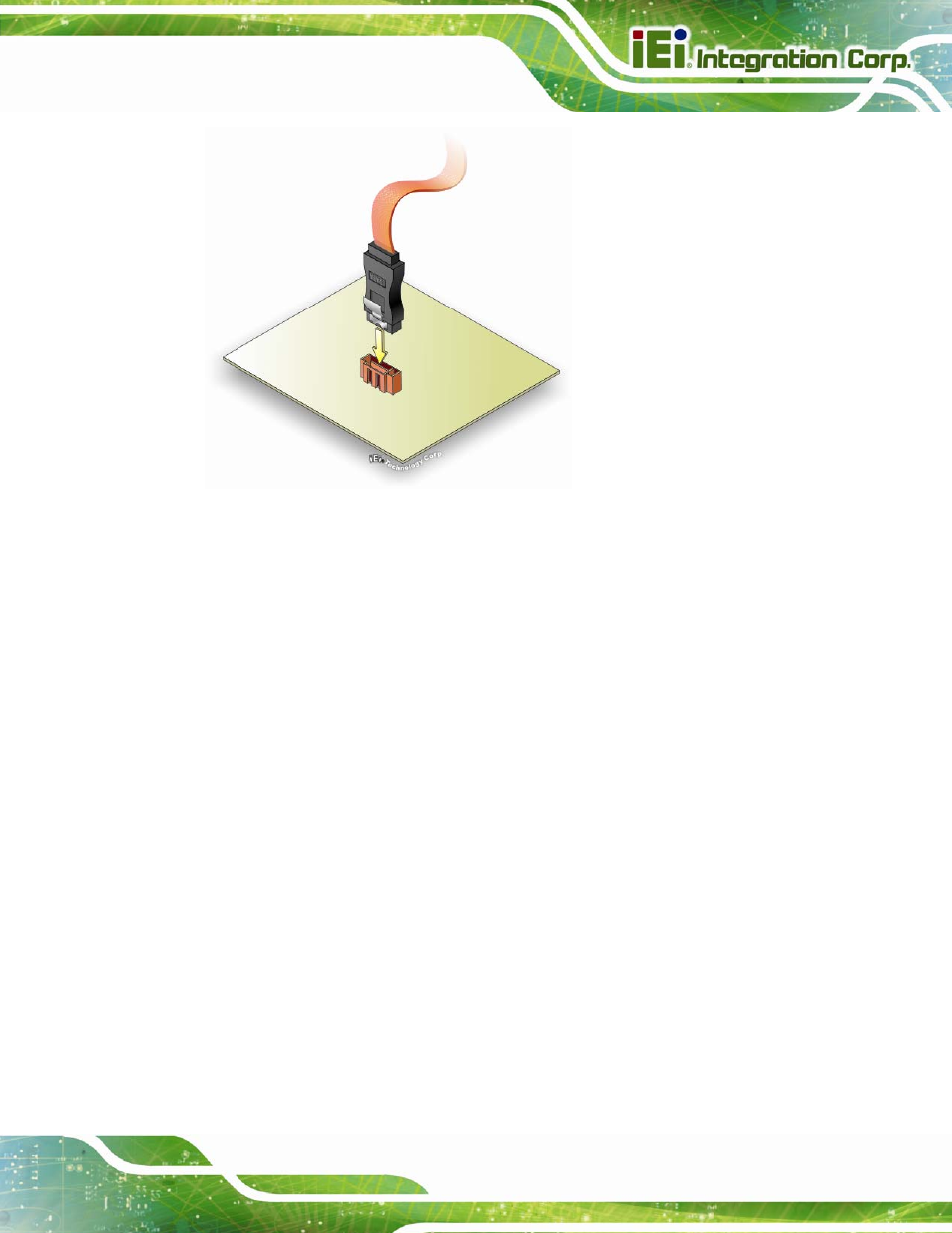 Figure 4-12: sata drive cable connection | IEI Integration PCIE-Q670 v1.03 User Manual | Page 72 / 206