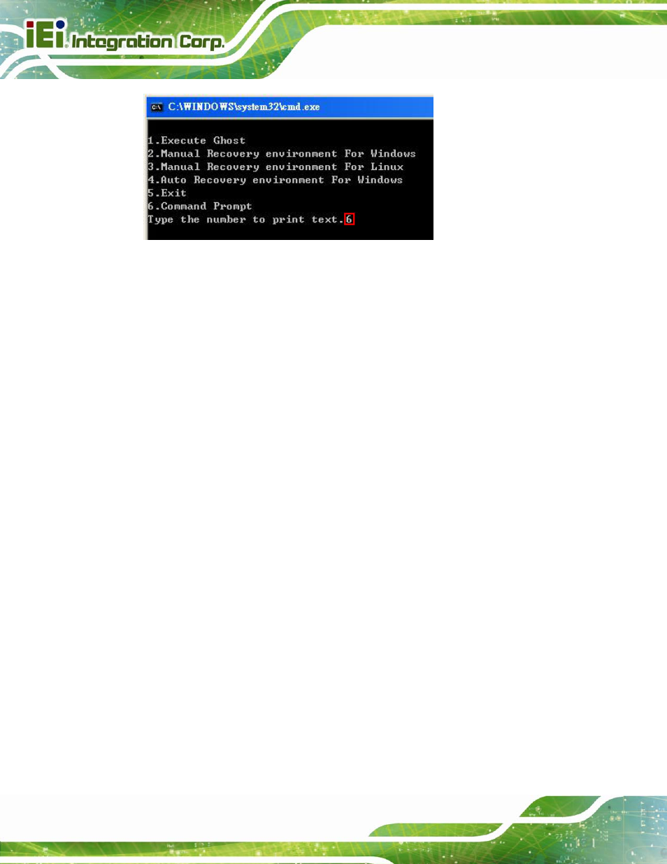 Figure b-4: command mode | IEI Integration PCIE-Q670 v2.00 User Manual | Page 153 / 205