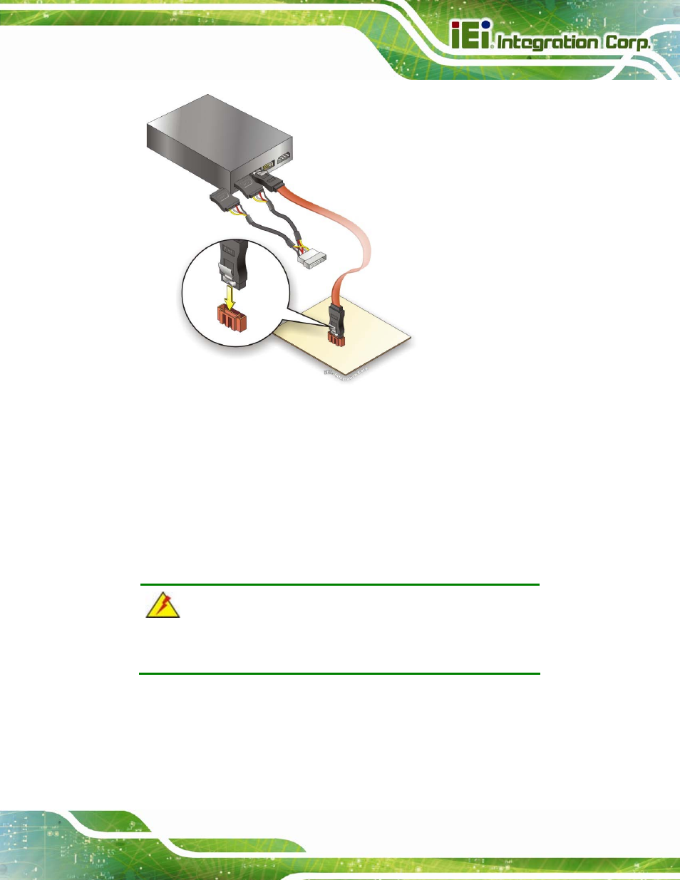 4 usb cable (dual port) with slot bracket, Figure 4-13: sata power drive connection | IEI Integration PCIE-Q670 v2.00 User Manual | Page 72 / 205