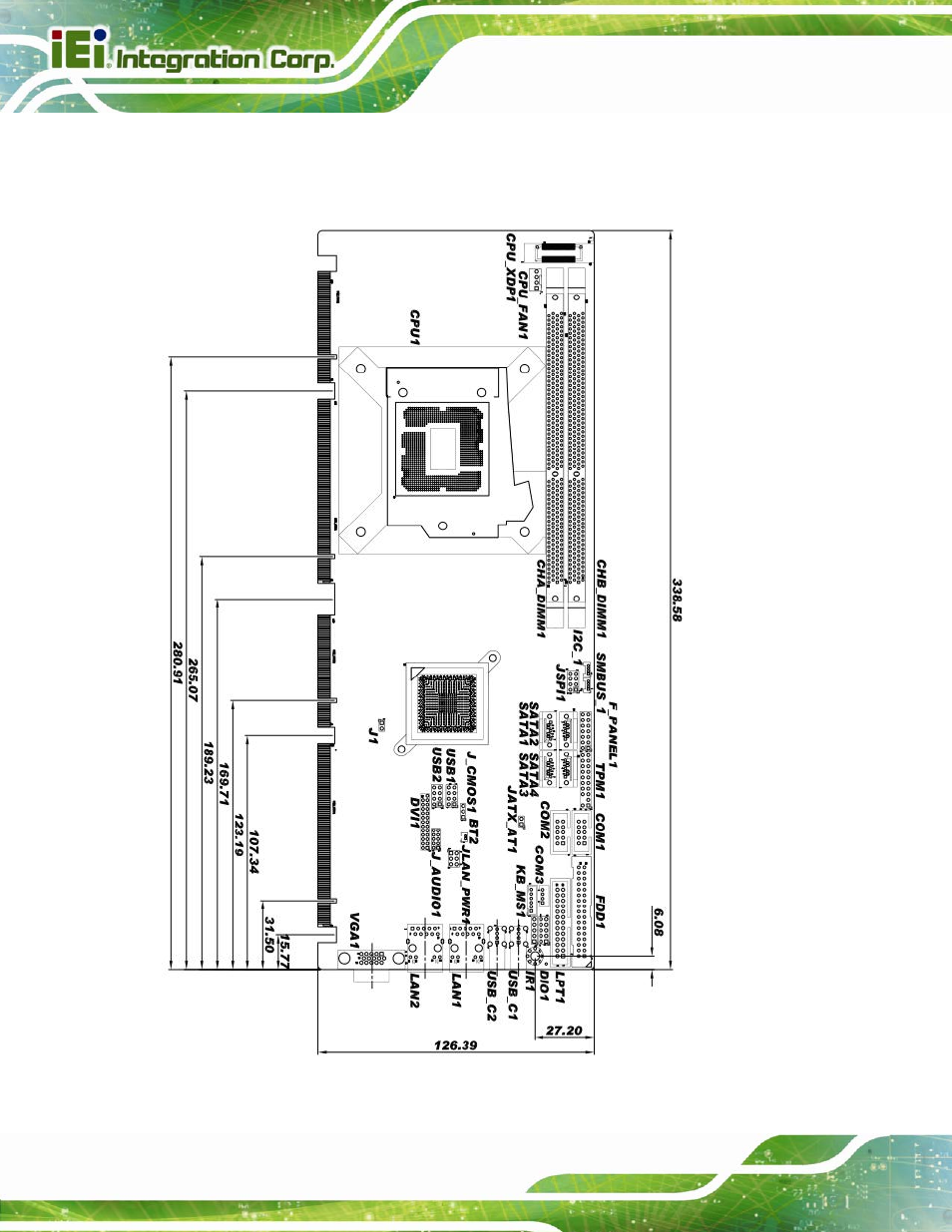 5 dimensions, Imensions, Figure 1-3: pcie-h610 dimensions (mm) | IEI Integration PCIE-H610 User Manual | Page 19 / 181