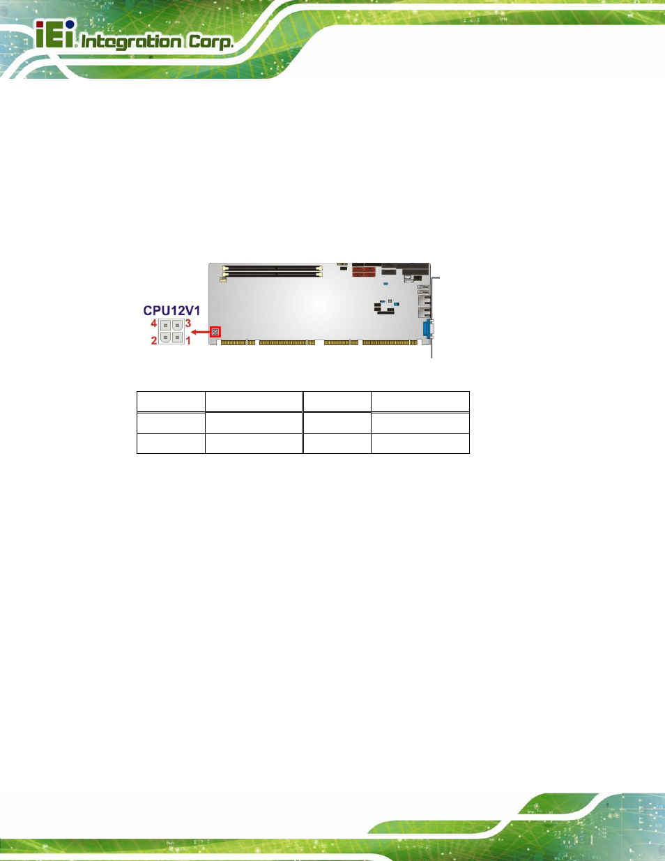 3 cpu power input connector, 4 ddr3 dimm slots, Figure 3-4: atx power connector pinout location | Table 3-5: atx power connector pinouts | IEI Integration PCIE-H610 User Manual | Page 35 / 181