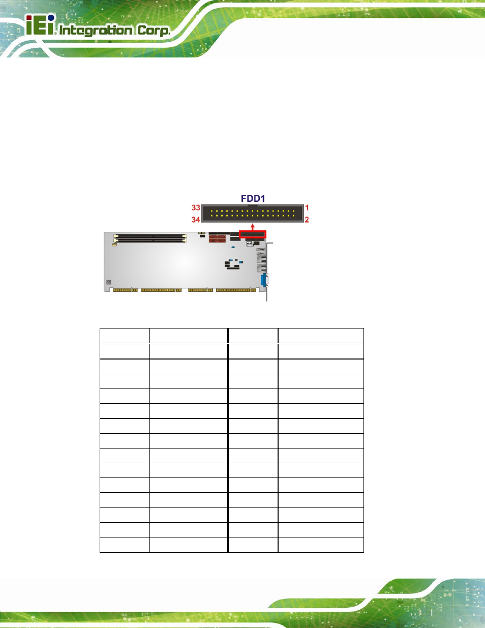 8 floppy disk drive connector, Figure 3-9: floppy disk location | IEI Integration PCIE-H610 User Manual | Page 39 / 181