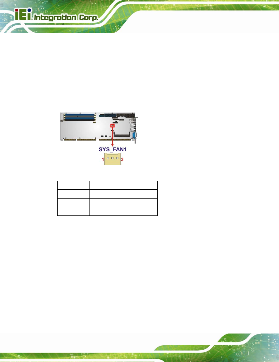 9 fan connector (system), 10 front panel connector, Figure 3-10: system fan connector location | Table 3-10: system fan connector pinouts | IEI Integration PCIE-Q870-i2 User Manual | Page 43 / 217