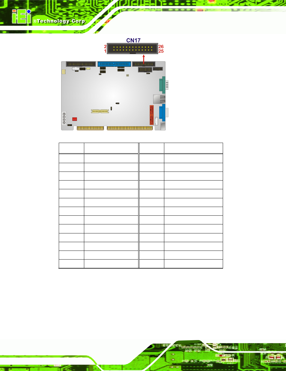 14 power connector, Figure 3-14: parallel port connector location, Table 3-15: parallel port connector pinouts | IEI Integration IOWA-LX-600 User Manual | Page 44 / 159