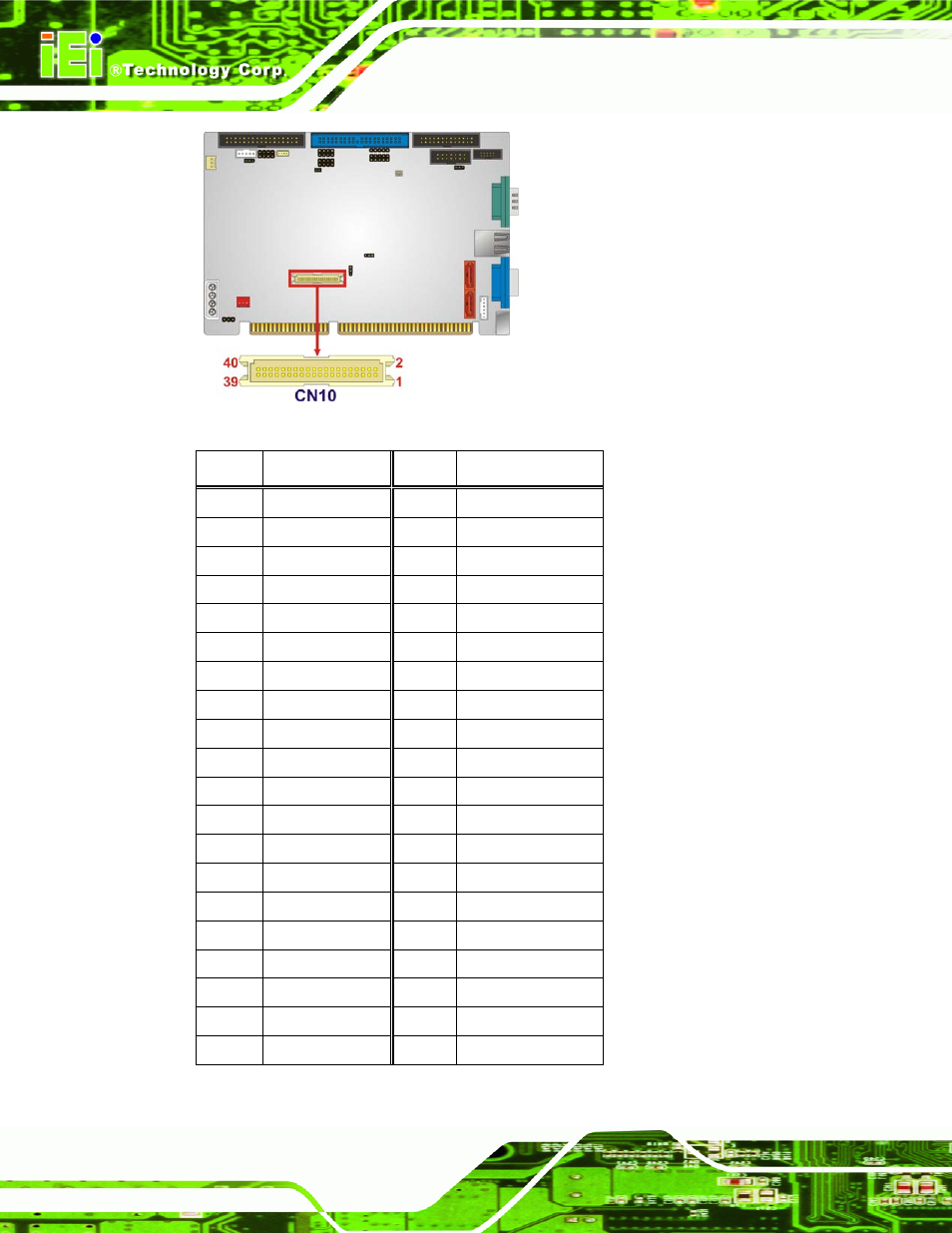 Figure 3-18: tft lcd connector pinout locations, Table 3-19: tft lcd port connector pinouts | IEI Integration IOWA-LX-600 User Manual | Page 48 / 159