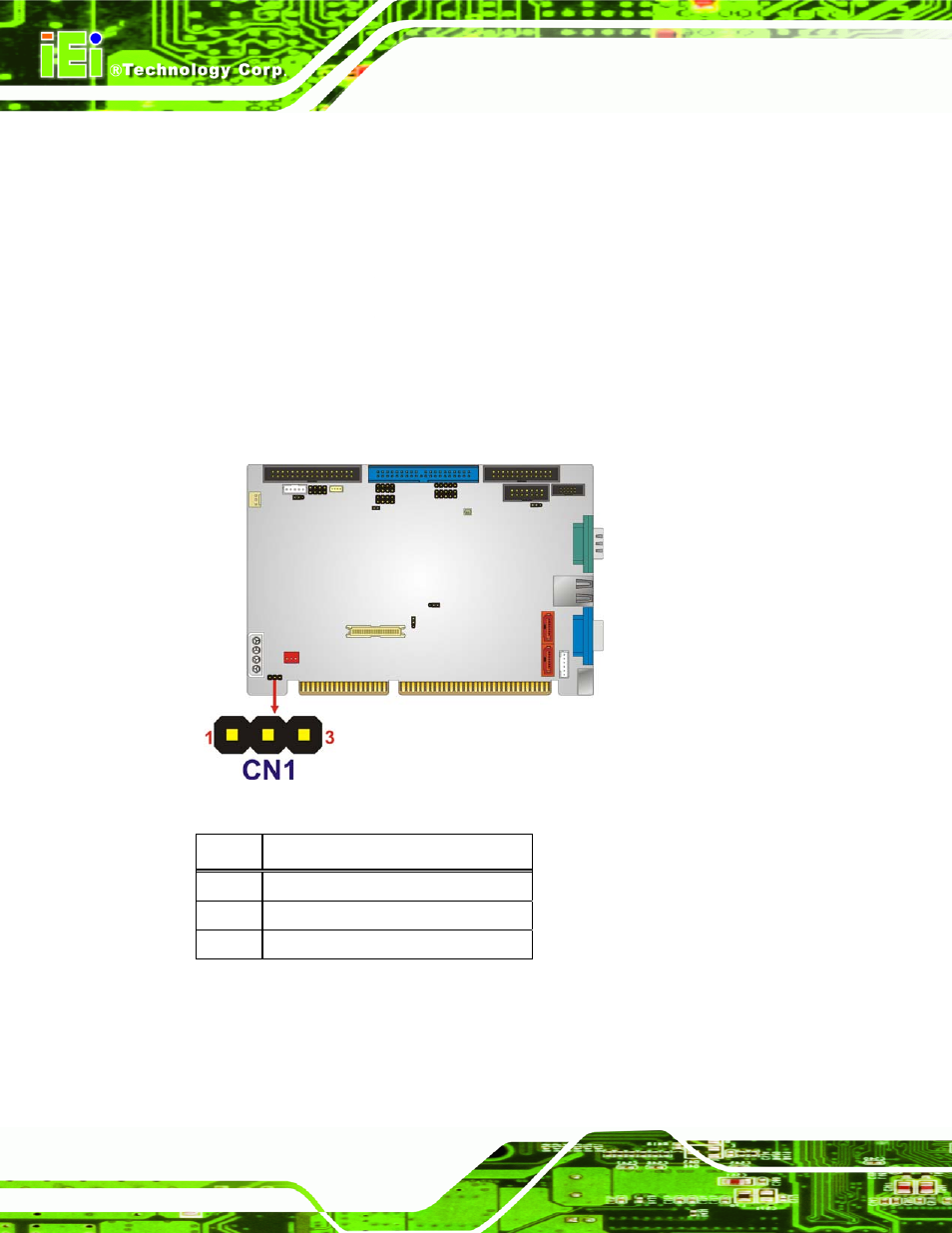 19 -vcc power connector, Figure 3-20: -vcc power connector pinout locations, Table 3-21: -vcc power connector pinouts | Sales@iei.com.tw, The iowa-lx-600 i | IEI Integration IOWA-LX-600 User Manual | Page 50 / 159