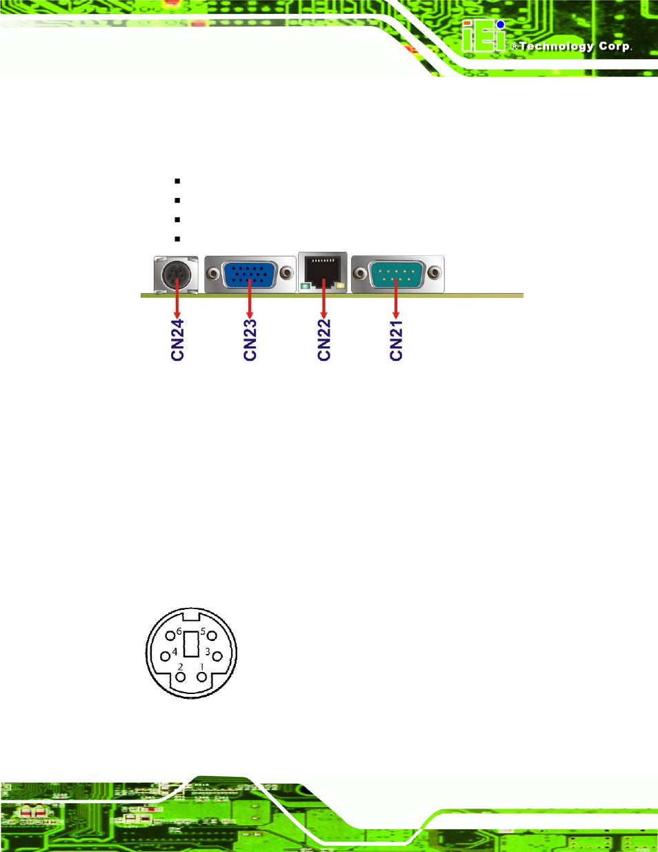 3 external peripheral interface connectors, 1 ps/2 keyboard/mouse connector, Xternal | Eripheral, Nterface, Onnectors, Figure 3-22: ps/2 pinouts | IEI Integration IOWA-LX-600 User Manual | Page 51 / 159