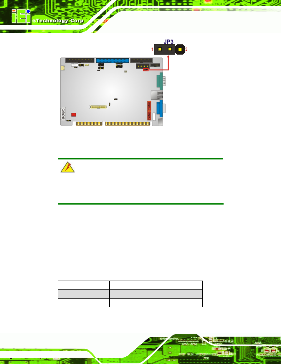4 lcd voltage select, Figure 4-6: com 3 function select jumper location, Table 4-5: lvds voltage selection jumper settings | IEI Integration IOWA-LX-600 User Manual | Page 64 / 159
