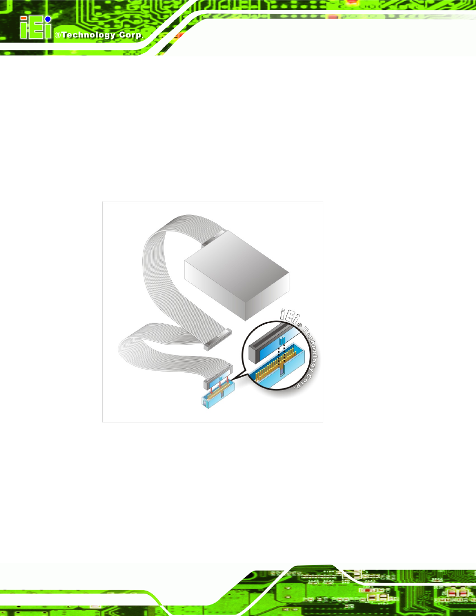 2 ata flat cable connection, Figure 4-10: ide cable connection | IEI Integration IOWA-LX-600 User Manual | Page 68 / 159