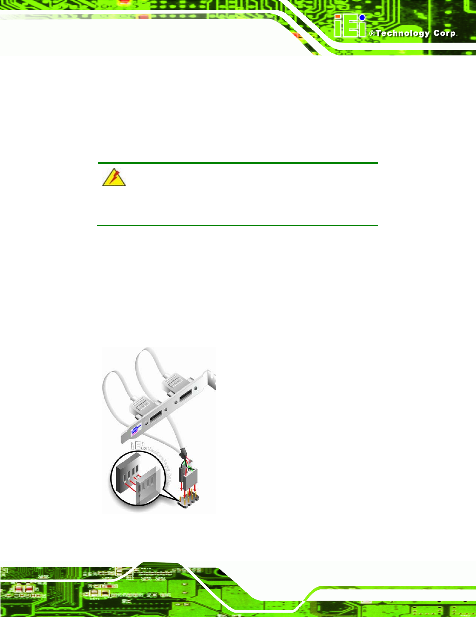 3 usb cable, Figure 4-11: dual usb cable connection | IEI Integration IOWA-LX-600 User Manual | Page 69 / 159