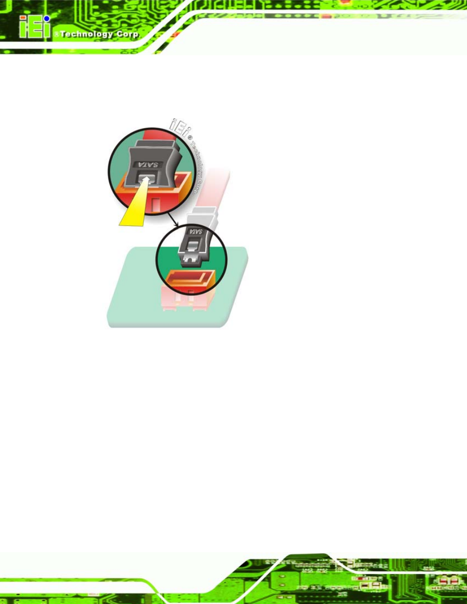 Figure 5-10: sata drive cable connection | IEI Integration PCISA-945GSE v1.01 User Manual | Page 100 / 207