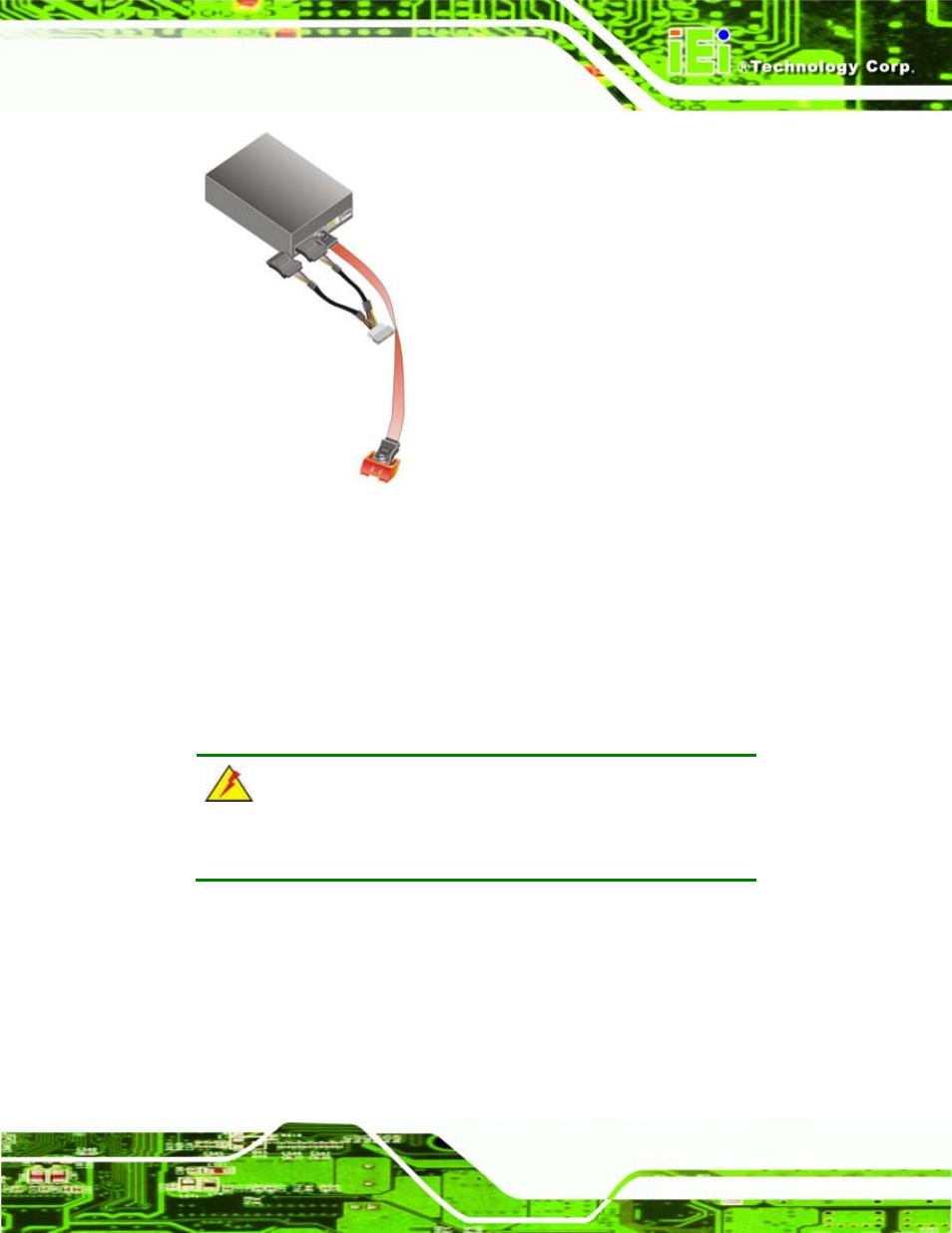 8 usb cable (dual port) with slot bracket, Figure 5-11: sata power drive connection | IEI Integration PCISA-945GSE v1.01 User Manual | Page 101 / 207