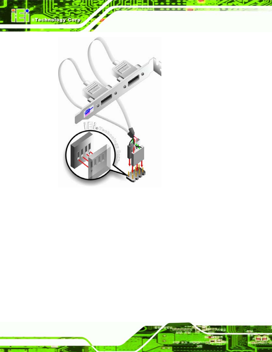 Figure 5-12: dual usb cable connection, Figure 5-12 | IEI Integration PCISA-945GSE v1.01 User Manual | Page 102 / 207