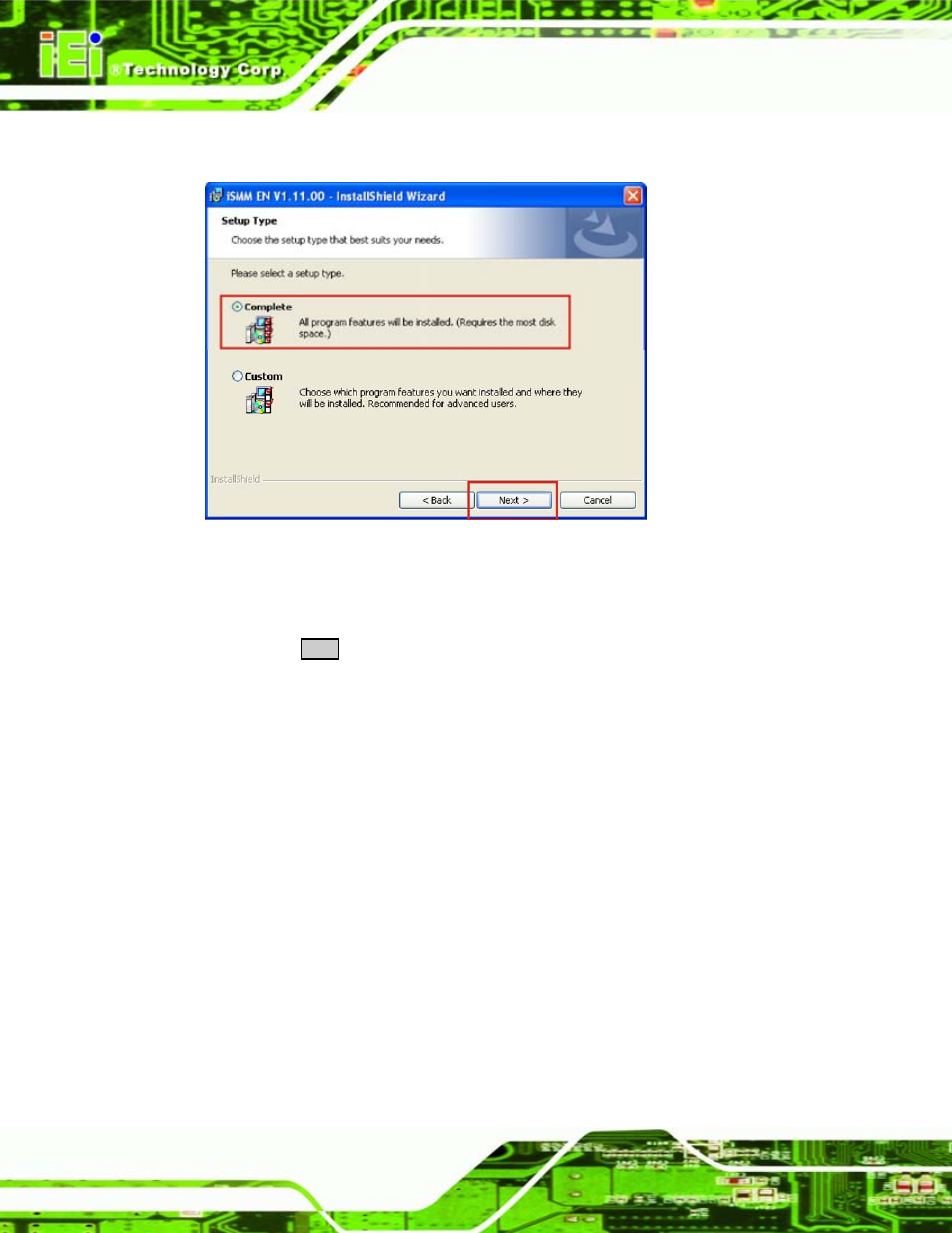 Figure 7-34: ismm setup type | IEI Integration PCISA-945GSE v1.01 User Manual | Page 182 / 207