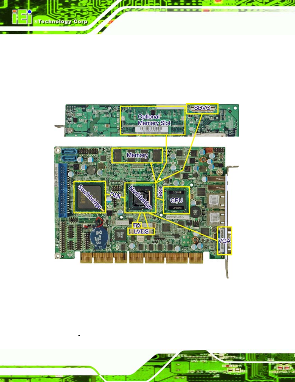 3 intel® atom™ processor, 1 overview, 2 features | Ntel, Rocessor, Figure 2-4: cpu and northbridge connections | IEI Integration PCISA-945GSE v1.01 User Manual | Page 30 / 207